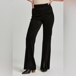 Another Love Split Hem Suede Pants Black Size 6
